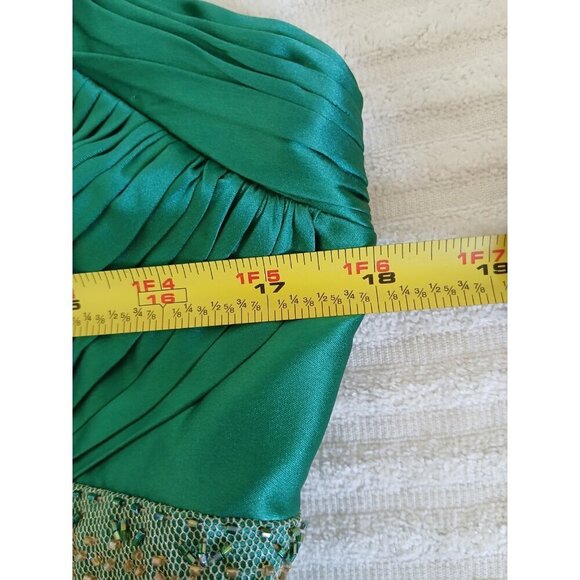 Adrianna Papell Boutique Dress 14 Elegant Halter  Beaded Evening Coctail Party - Picture 14 of 16